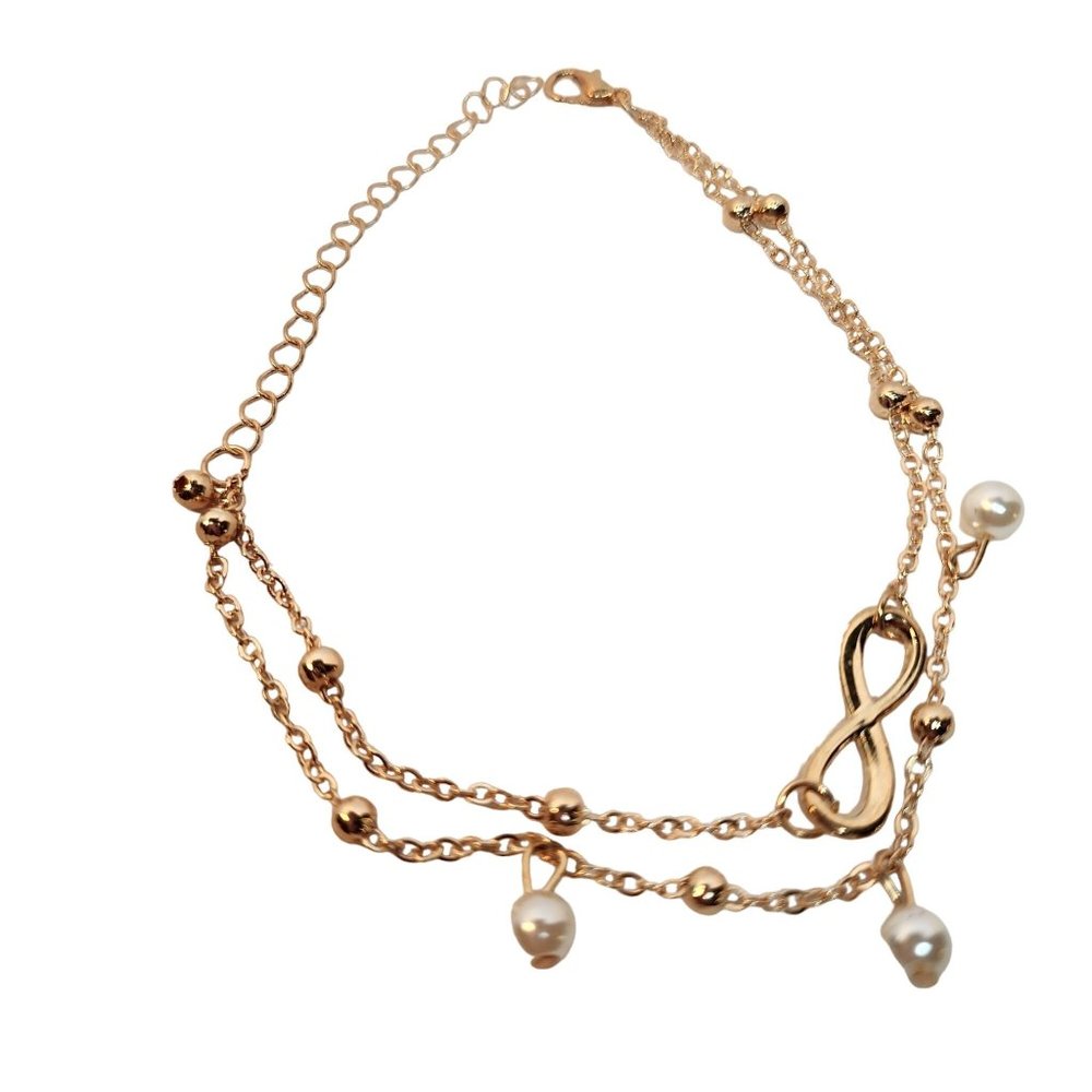 Set of 5 Gold Charm Anklets Different‎ Charms NWT